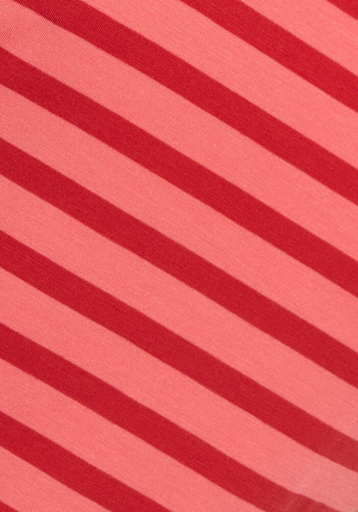 Elena 3/4 Sleeve V Neck - Wildberry Stripe - Image 7