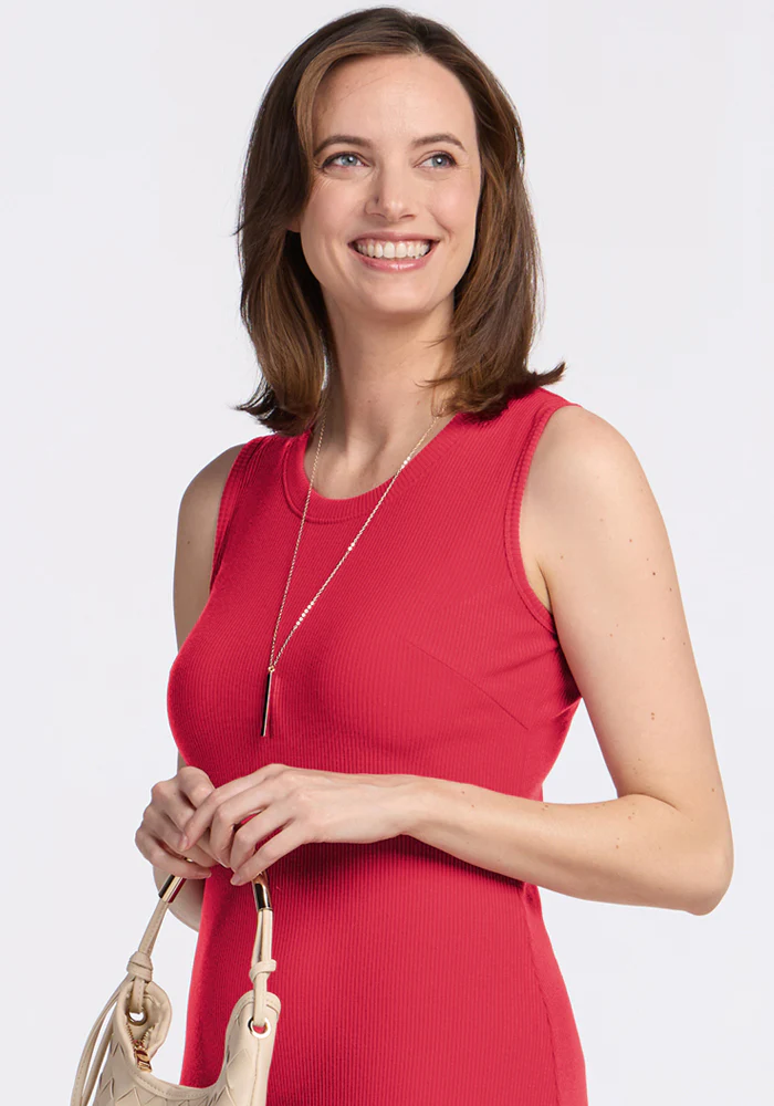 Iris Ribbed Dress - Berry Ice Pop - Image 2