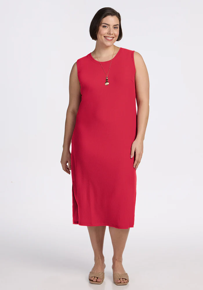 Iris Ribbed Dress - Berry Ice Pop - Image 6
