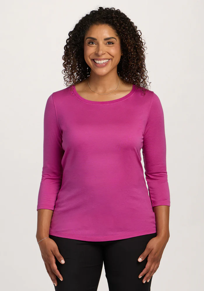 Jenny 3/4 Sleeve Crew Neck - Summer Sorbet