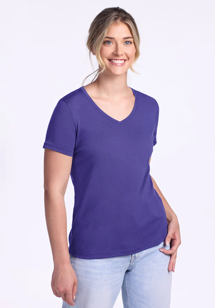 Junie V Neck - Berry Indigo