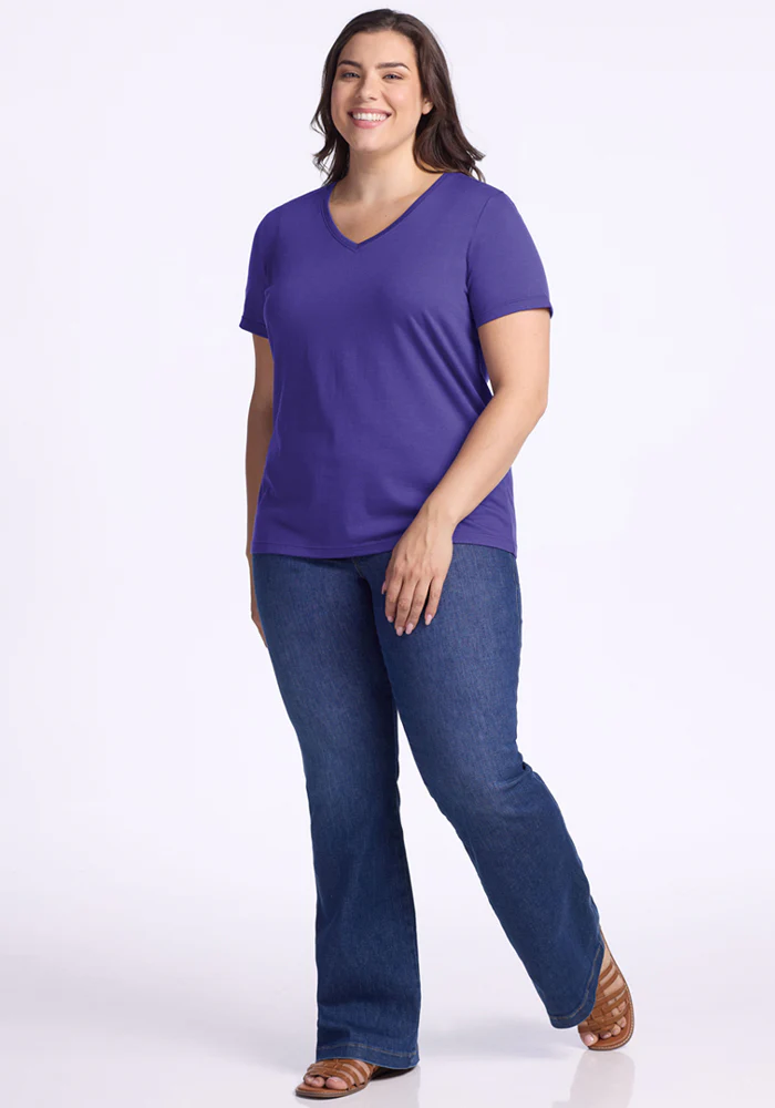 Junie V Neck - Berry Indigo - Image 11