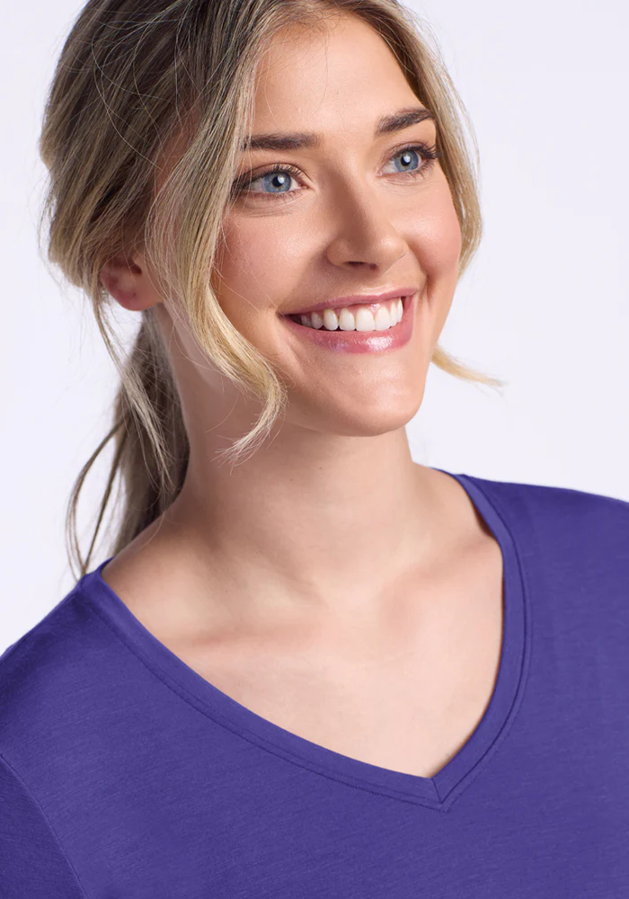 Junie V Neck - Berry Indigo - Image 2
