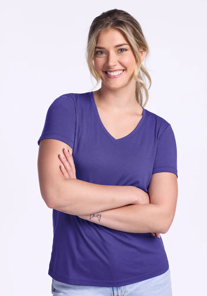 Junie V Neck - Berry Indigo - Image 4