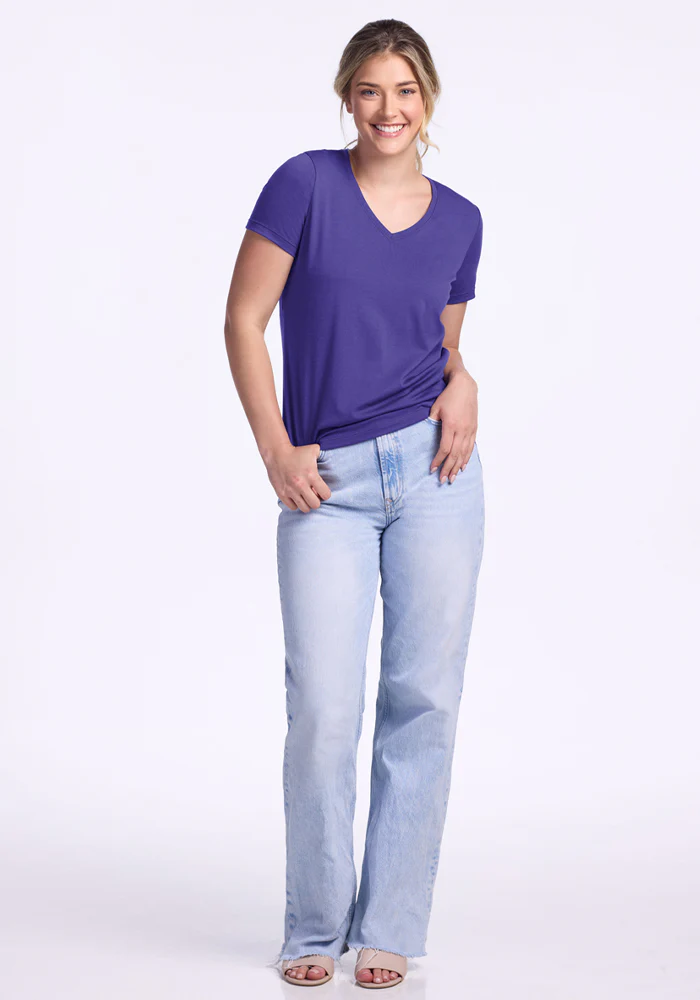 Junie V Neck - Berry Indigo - Image 5