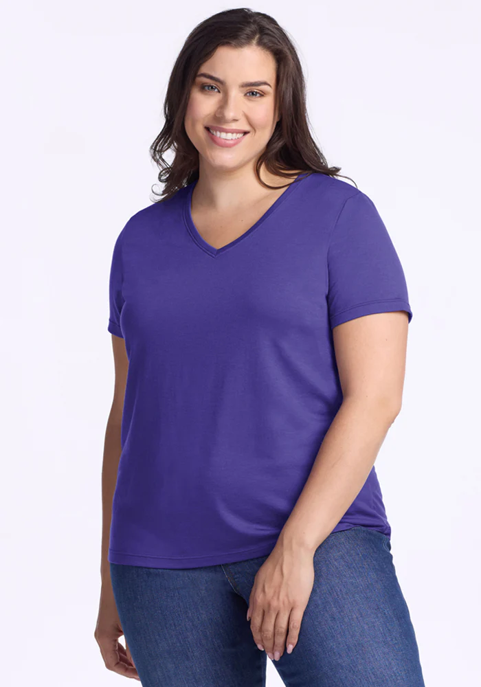 Junie V Neck - Berry Indigo - Image 7
