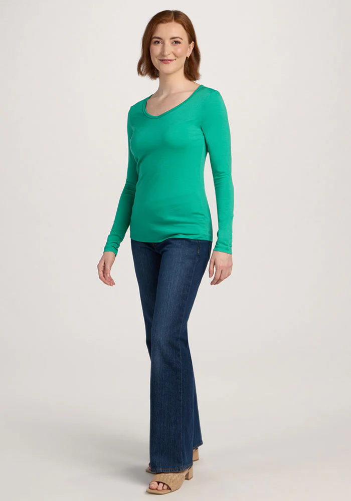 Layla V Neck Top - Jungle - Image 4