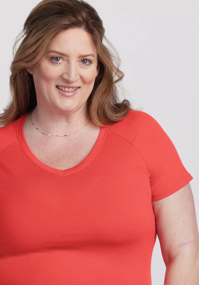 Mia V Neck - Hibiscus - Image 10