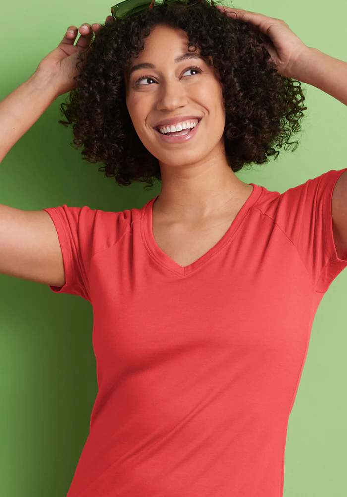 Mia V Neck - Hibiscus - Image 4
