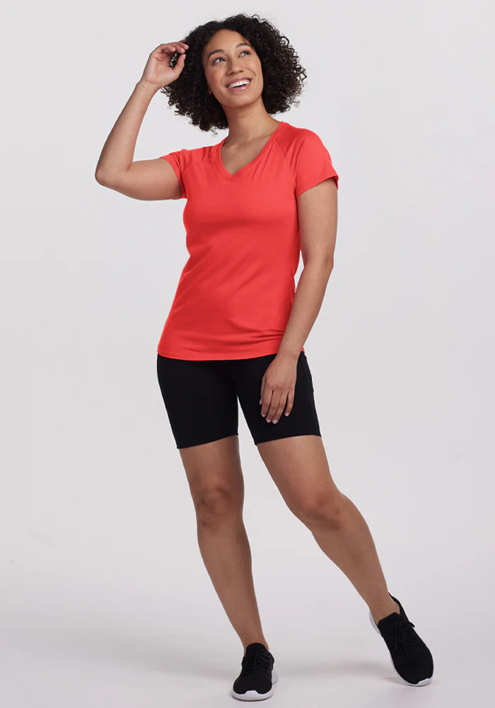 Mia V Neck - Hibiscus - Image 5
