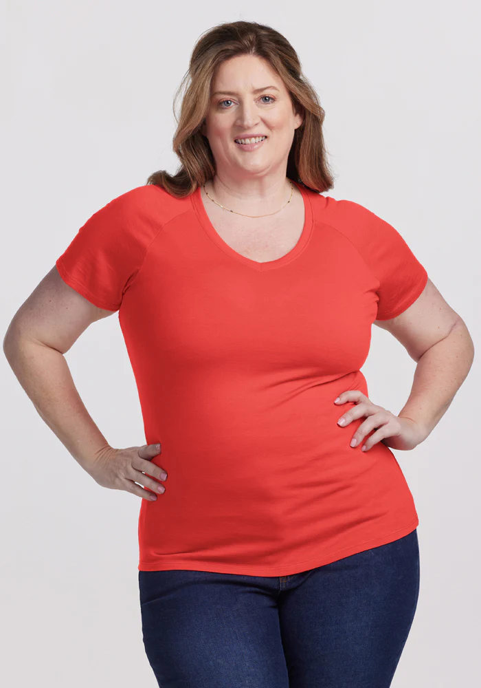 Mia V Neck - Hibiscus - Image 7