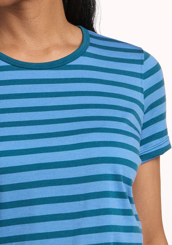 Liza Crew Neck Tee - Coastal Stripe - Image 3