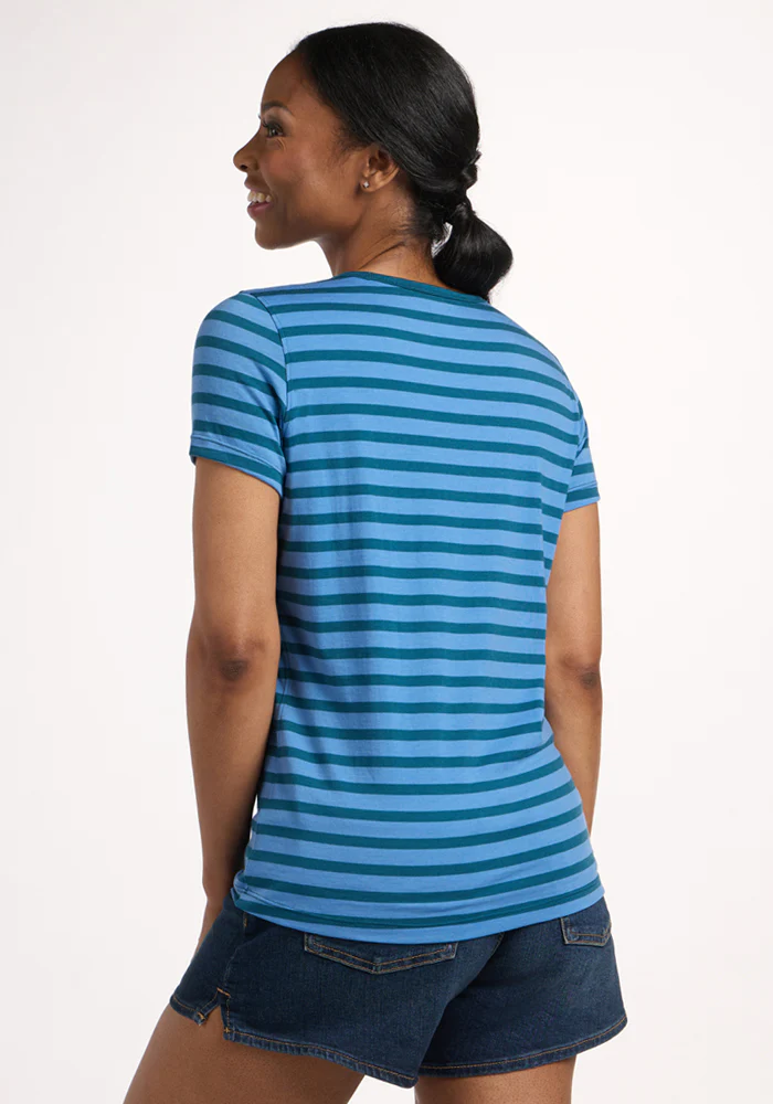 Liza Crew Neck Tee - Coastal Stripe - Image 5