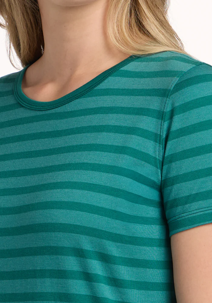 Liza Crew Neck Tee - Woodland Stripe - Image 3