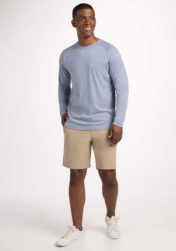 Essential Tee - Blue Sand Mini Stripe - Image 4