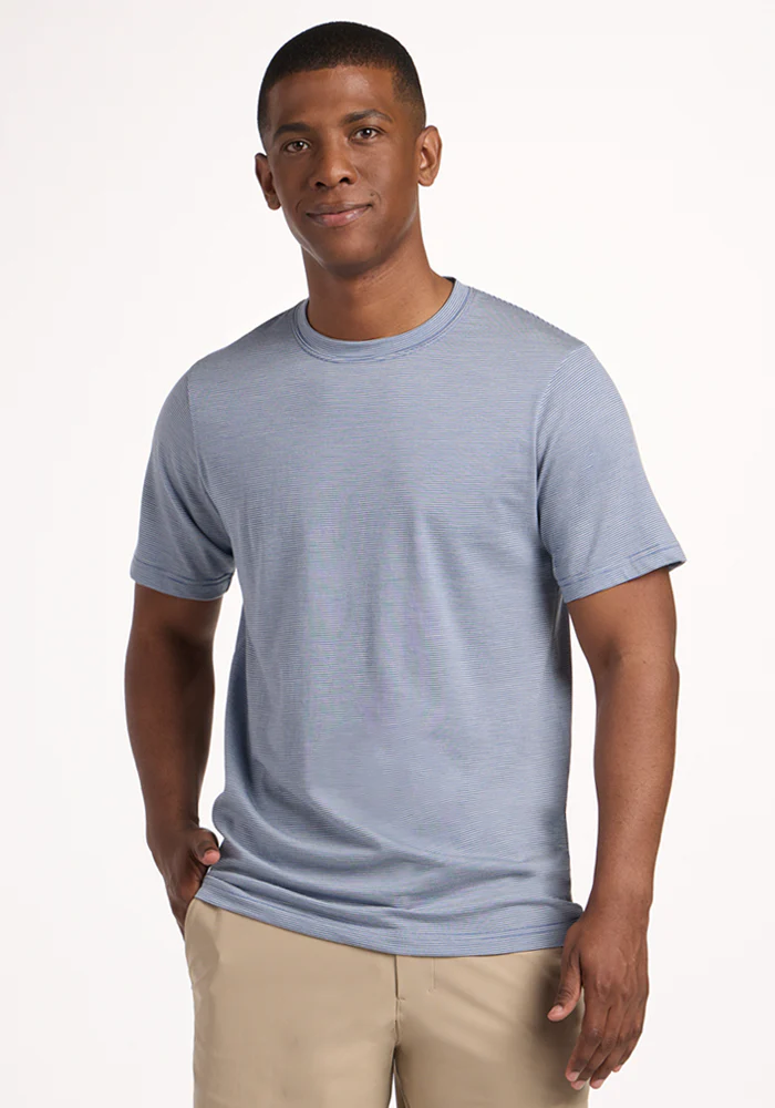 Endurance Tee - Blue Sand Mini Stripe - Image 7