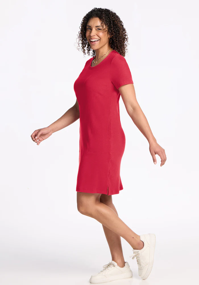 Harlowe Ribbed Dress - Berry Ice Pop - Image 4