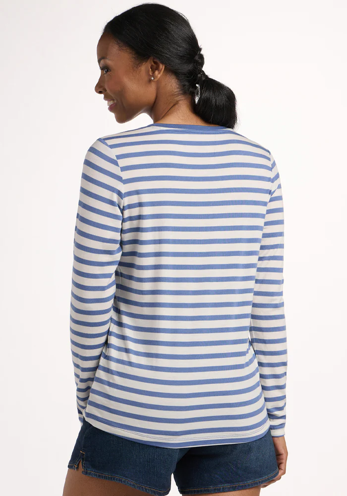 Millie Long Sleeve - Blue Sand Stripe - Image 5