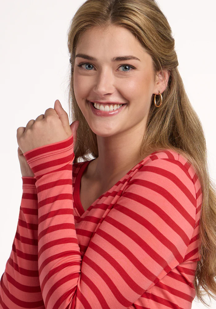 Millie Long Sleeve - Wildberry Stripe - Image 2