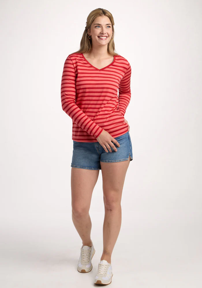 Millie Long Sleeve - Wildberry Stripe - Image 4