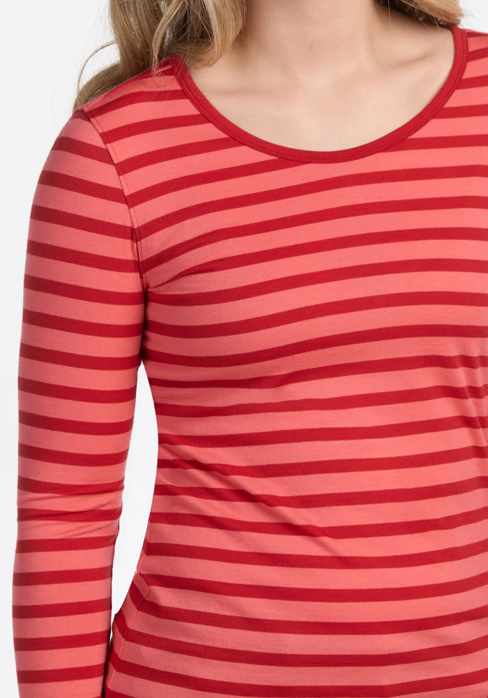 Remi Long Sleeve T-Shirt - Wildberry Stripe - Image 3