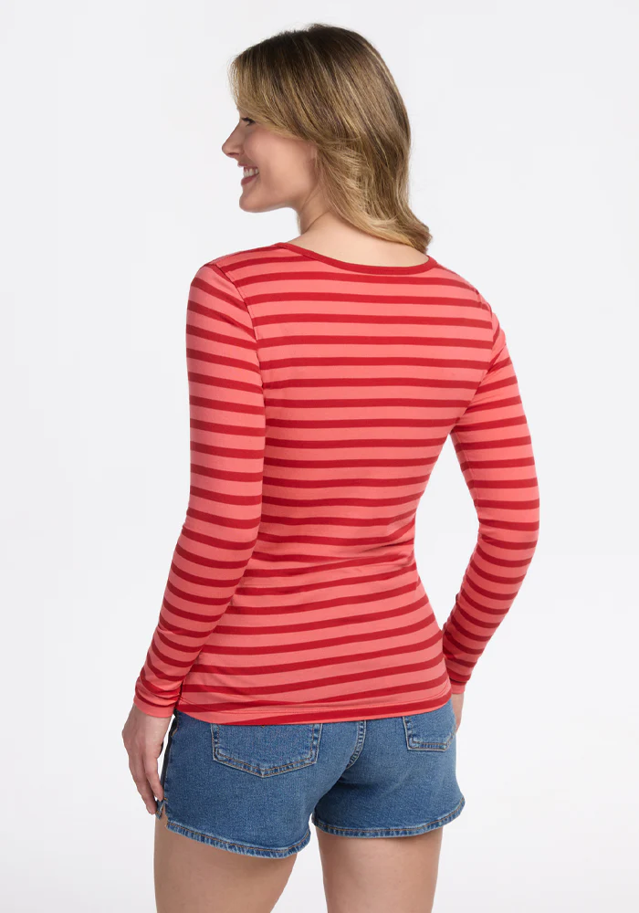 Remi Long Sleeve T-Shirt - Wildberry Stripe - Image 5
