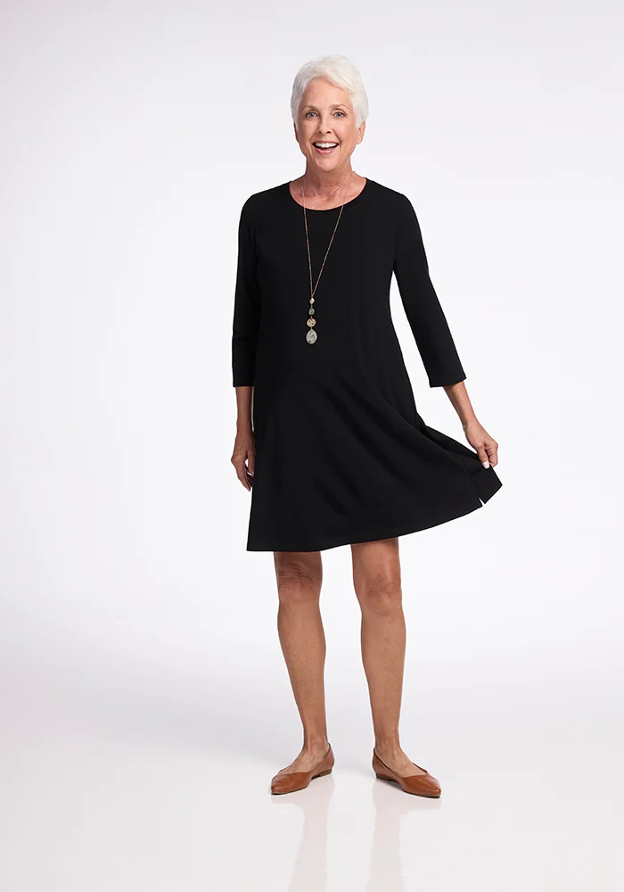 Rissa A Line Dress - Black - Image 10