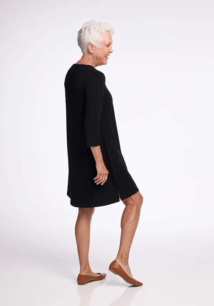 Rissa A Line Dress - Black - Image 7