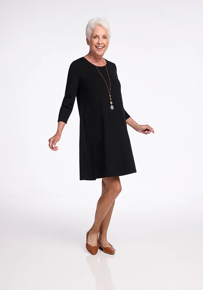 Rissa A Line Dress - Black - Image 8