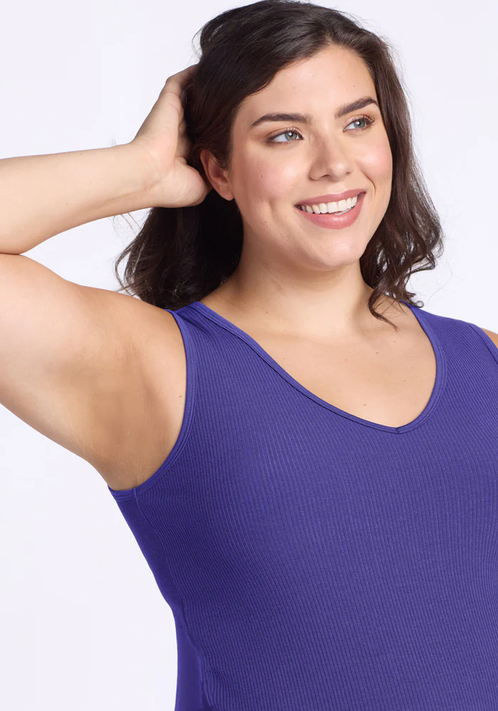 Vivi Ribbed Tank - Berry Indigo - Image 10