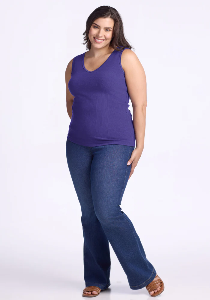 Vivi Ribbed Tank - Berry Indigo - Image 12
