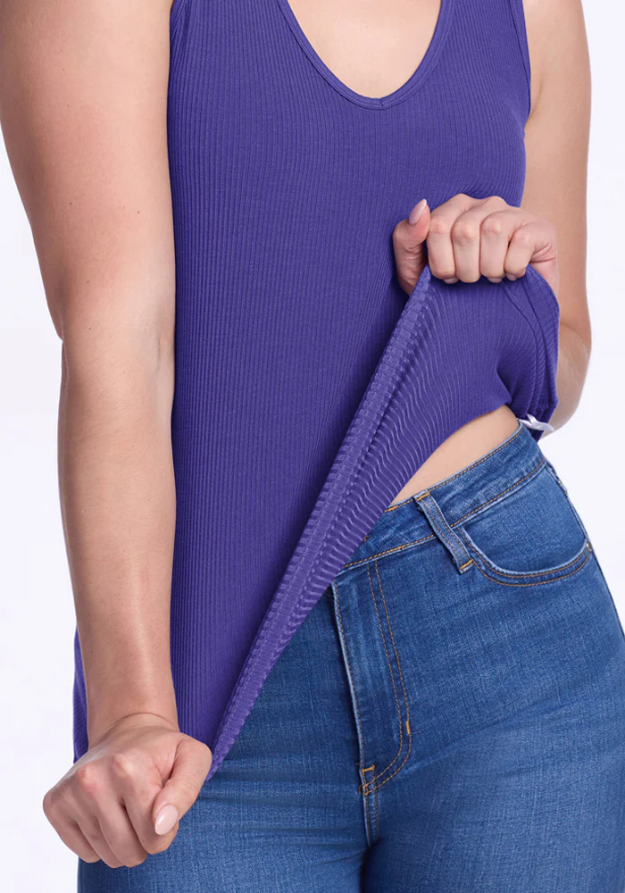 Vivi Ribbed Tank - Berry Indigo - Image 4