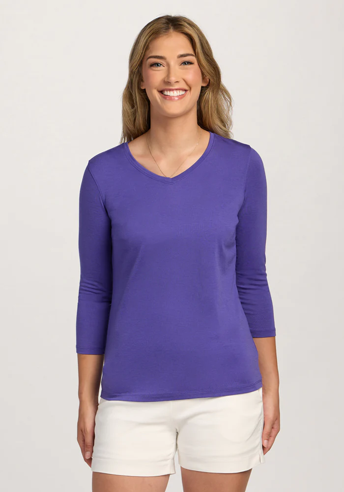 Elena 3/4 Sleeve V Neck - Image 9