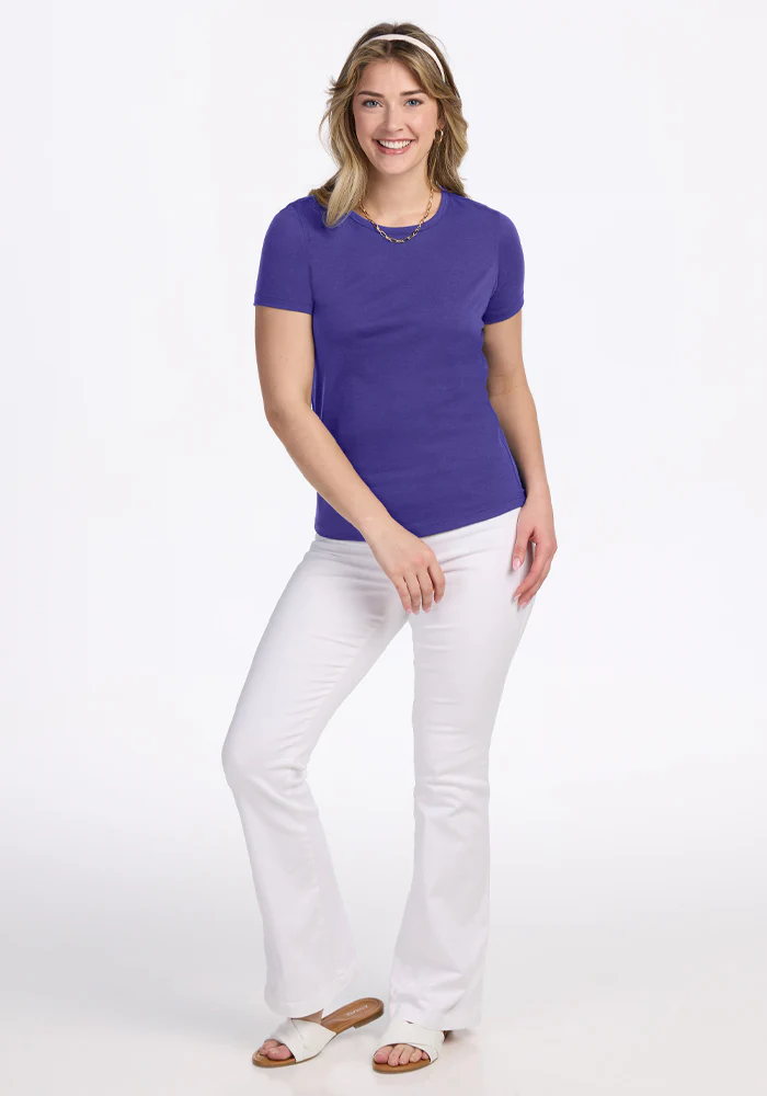Liza Crew Neck Tee - Berry Indigo - Image 5