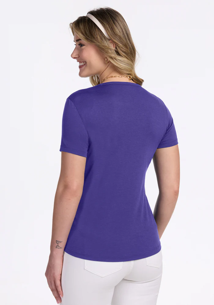 Liza Crew Neck Tee - Berry Indigo - Image 6