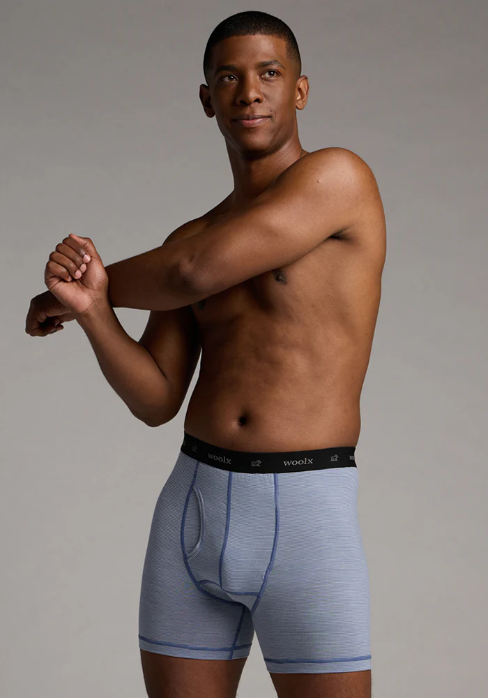 Reaction Boxer Briefs - Blue Sand Mini Stripe