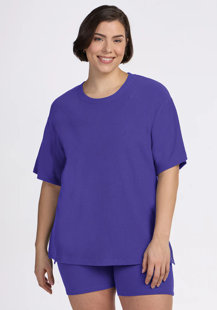 Vera Ribbed Tunic - Berry Indigo - Image 6