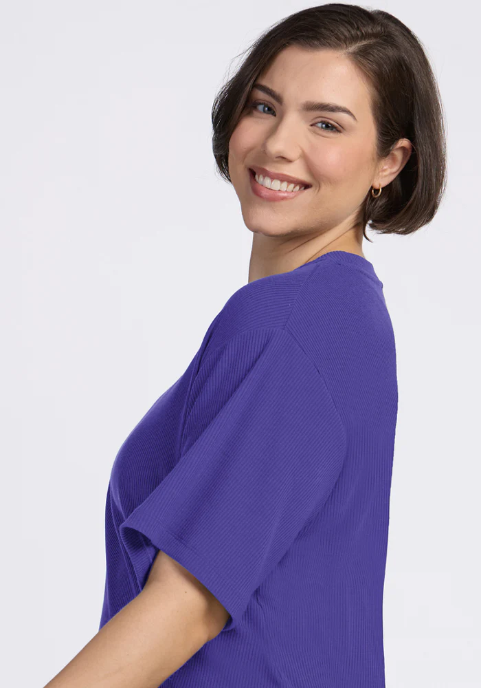 Vera Ribbed Tunic - Berry Indigo - Image 7