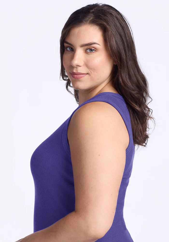 Raegan Ribbed Tank Top - Berry Indigo - Image 10