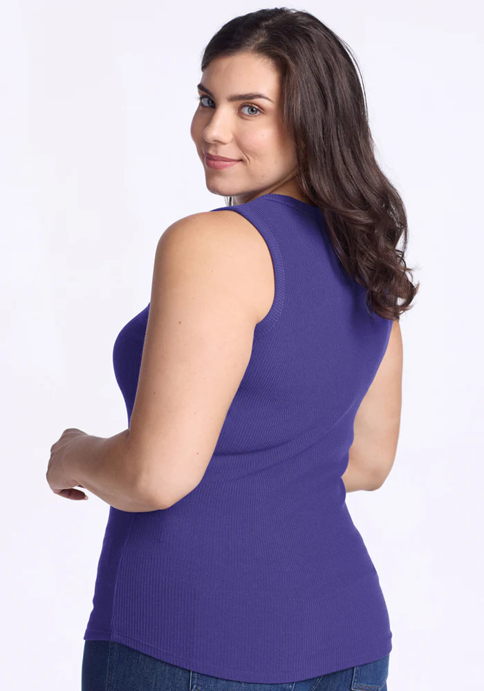 Raegan Ribbed Tank Top - Berry Indigo - Image 12