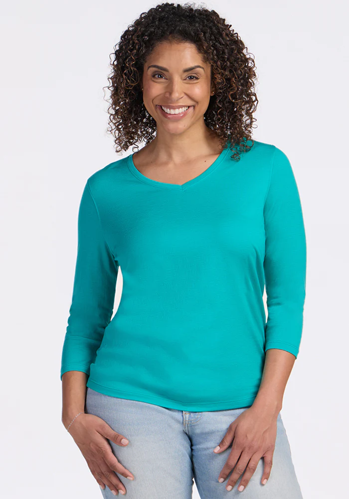 Elena 3/4 Sleeve V Neck - Image 12
