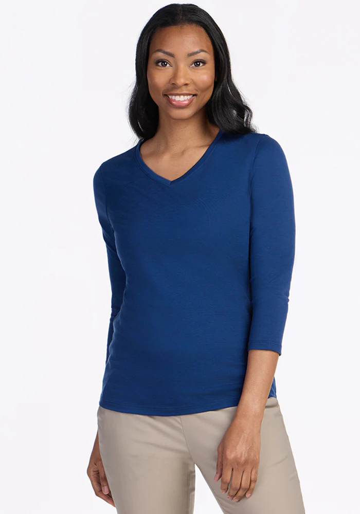 Elena 3/4 Sleeve V Neck - Image 13