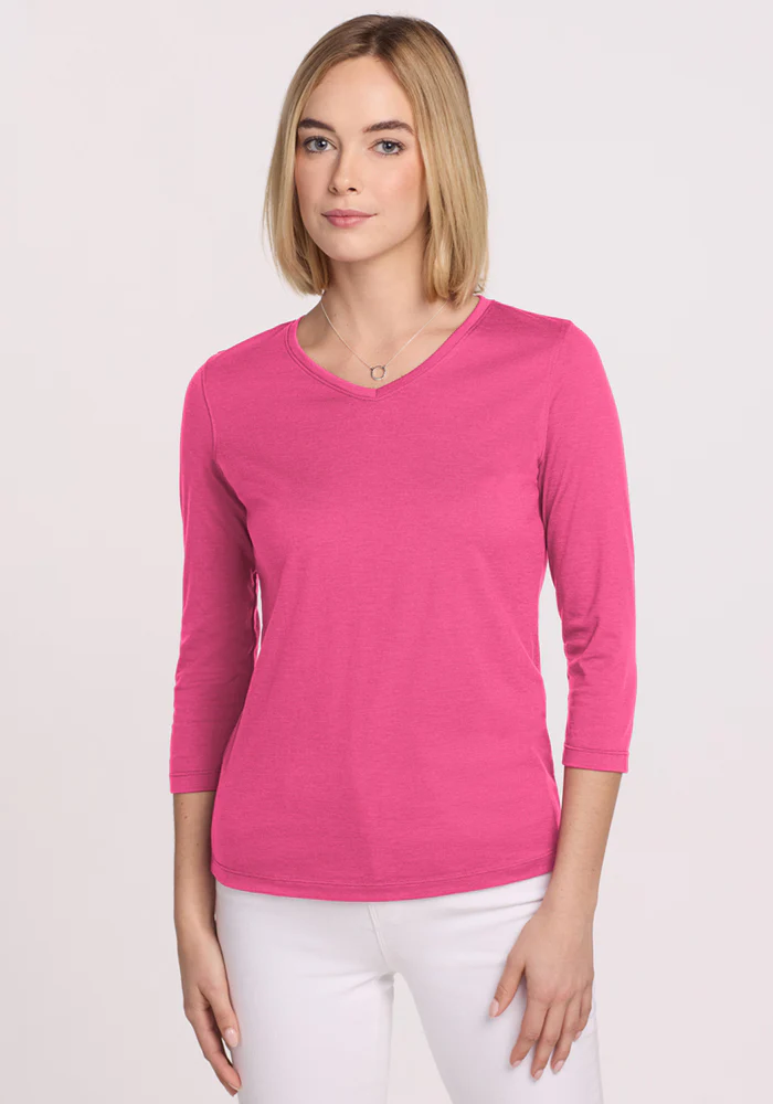 Elena 3/4 Sleeve V Neck - Image 15