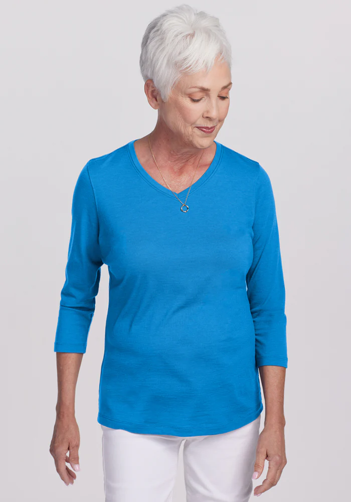 Elena 3/4 Sleeve V Neck - Image 16