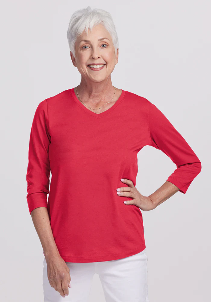 Elena 3/4 Sleeve V Neck - Image 8