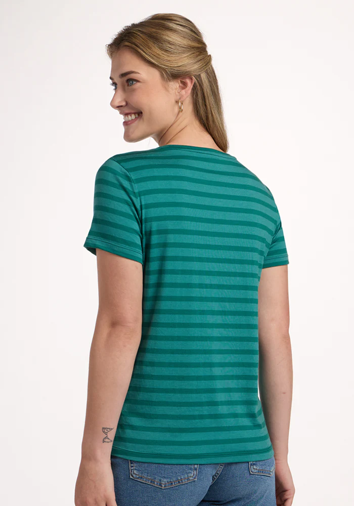 Junie V Neck - Woodland Stripe - Image 5