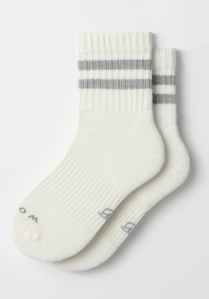 Womens Varsity Mini Crew Socks - Polar White