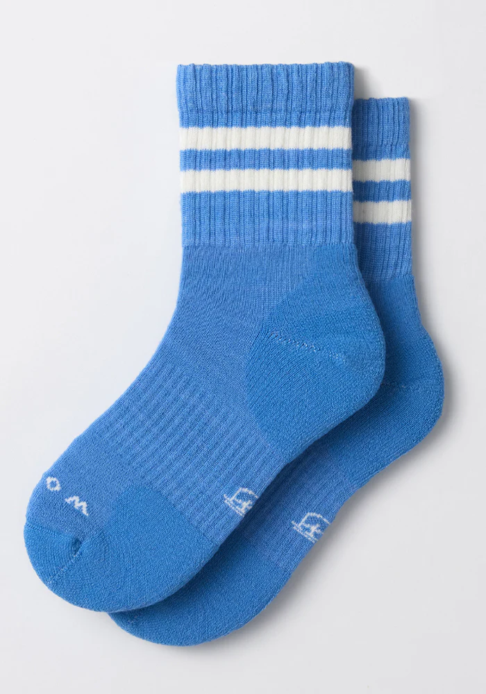 Womens Varsity Mini Crew Socks - Wave Rider
