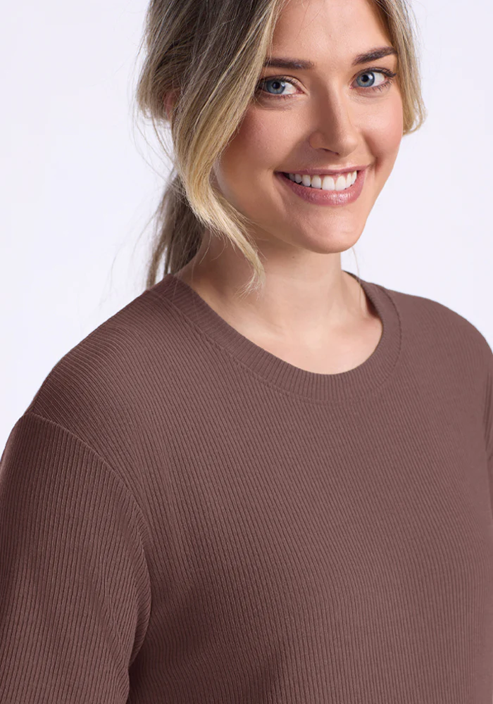 Vera Ribbed Tunic - Peppercorn - Image 4