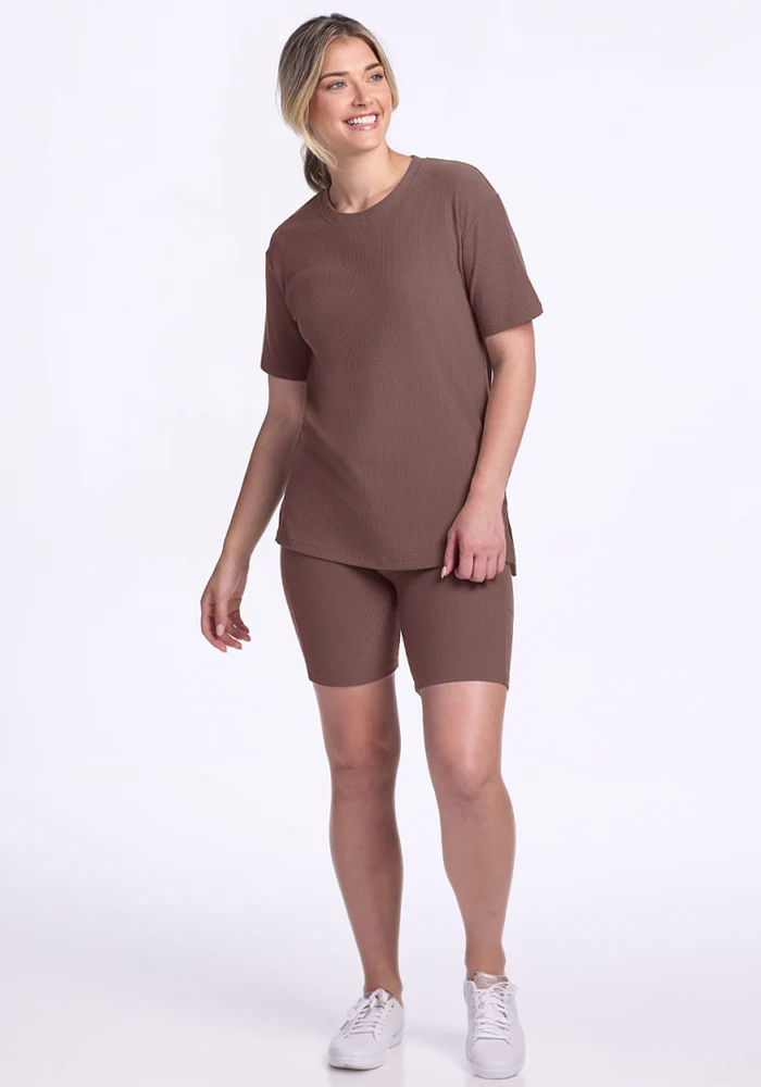 Vera Ribbed Tunic - Peppercorn - Image 5
